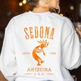 Sedona Arizona Southwestern Style Souvenir Vintage Women's Sweatshirt Back Print White