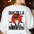 Vintage Japanese Dogzilla Boston Terrier Women's Sweatshirt Back Print White