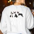 Yes I Really Do Need All These Boston Terriers Women's Sweatshirt Back Print White