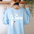 Boston Terrier Dad The DogFather Shirt Boston Terrier Women's Sweatshirt Back Print Light Blue