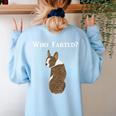 Boston Terrier Who Farted Women's Sweatshirt Back Print Light Blue