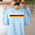 Germany Vintage Women's Sweatshirt Back Print Light Blue