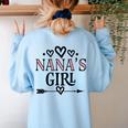 Granddaughter Nanas Girl Women's Sweatshirt Back Print Light Blue