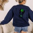 Cool Saint Patrick's Boston Terrier T Shirt For Dogs Lovers Women's Sweatshirt Back Print Navy