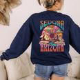 Sedona Arizona Nature Hiking Mountains Outdoors Vintage Women's Sweatshirt Back Print Navy