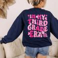 In My Third Grade Era Teachers Women Back To School Girls Women&#x27;s Sweatshirt Back Print Navy