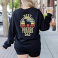 Best Dog Father Dad Vintage Boston Terrier For Men Women Women's Sweatshirt Back Print Black