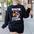Boston Terrier Bostie Dog Breed Pet Bostie Mom Women's Sweatshirt Back Print Black