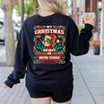 Boston Terrier My Christmas Spirit Dog Santa Claus X-Mas Women's Sweatshirt Back Print Black