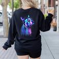Boston Terrier Dog For a Boston Terrier Mom Women's Sweatshirt Back Print Black