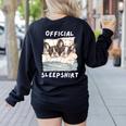 Boston Terrier Dog Official Sleepshirt Pajamas Nightgown Men Women Girls Kids Women's Sweatshirt Back Print Black