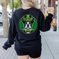Boston Terrier Dog St Patricks Day Irish Pet Lover Men Women Kids Women's Sweatshirt Back Print Black