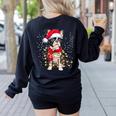 Boston Terrier Dog Ugly Christmas Dog Xmas For Men Women Kids Women's Sweatshirt Back Print Black