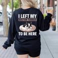 Boston Terrier Dog Women's Sweatshirt Back Print Black