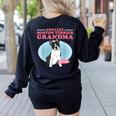 Boston Terrier Grandma Bostie Dog Owner Boston Terrier Men Women Women's Sweatshirt Back Print Black