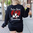 Boston Terrier Grandma Dog Owner Boston Terrier For Men Women Women's Sweatshirt Back Print Black
