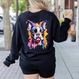 Boston Terrier Lover Pop Art Color Boston Terrier Dog For Men Women Girls Kids Women's Sweatshirt Back Print Black