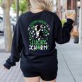 My Boston Terrier Is My Lucky Charm Paw Dog St Patrick's Day Women's Sweatshirt Back Print Black