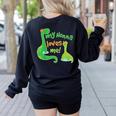 Kids My Nonna Loves Me Dinosaur Grandson Women's Sweatshirt Back Print Black