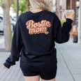 Vintage Boston Terrier Mom Dog Lover Pet Bostie Mama Men Women Girls Kids Women's Sweatshirt Back Print Black