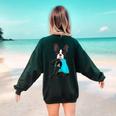 Boston Terrier I Love Mom Apparel Women's Sweatshirt Back Print Forest Green