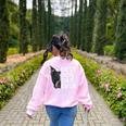 Best Dog Dad Ever Boston Terrier Dog Lover For Dad Men Women Girls Kids Women's Sweatshirt Back Print Light Pink