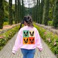 Bostie Dog Lover Boston Terrier With Sunglasses For Men Women Girls Kids Women's Sweatshirt Back Print Light Pink