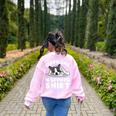 Boston Terrier Dog Official Sleeping Shirt Men Women Kids Women's Sweatshirt Back Print Light Pink