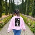 Boston Terrier Tarot Card Star With The Moon Men Women Kids Women's Sweatshirt Back Print Light Pink
