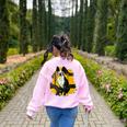 Boston Terrier s Mid-Century Modern Art s Street Grunge Women's Sweatshirt Back Print Light Pink