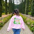 Kids My Nonna Loves Me Dinosaur Grandson Women's Sweatshirt Back Print Light Pink