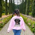 Labrador Retriever Lab Professional Human Trainer Women's Sweatshirt Back Print Light Pink