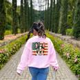 Patriotic Boston Terrier Dog Lover USA Flag 4th Of July For Men Women Kids Women's Sweatshirt Back Print Light Pink