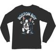 Boston Terrier Boy Cute Cartoon Dog Owner Pet Boston Terrier Unisex Long Sleeve T-Shirt, trending gift