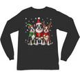 Boston Terrier Christmas Dogs Santa Reindeer Elf Unisex Long Sleeve T-Shirt, trending gift