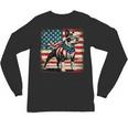 Boston Terrier Dog 4th Of July USA American Flag Patriotic Unisex Long Sleeve T-Shirt, trending gift