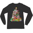 Boston Terrier Dog Christmas Tree Lights Xmas Pajama For Men Women Kids Unisex Long Sleeve T-Shirt, trending gift