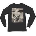 Boston Terrier Dog UFO Alien Extraterrestrial Selfie Unisex Long Sleeve T-Shirt, trending gift