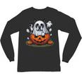 Boston Terrier Ghost Boo Halloween Kids Unisex Long Sleeve T-Shirt, trending gift