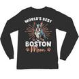 Boston Terrier Groovy World's Best Boston Mom Unisex Long Sleeve T-Shirt, trending gift