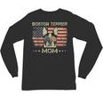 Boston Terrier Mom Dog Lovers American Flag 4th Of July Unisex Long Sleeve T-Shirt, trending gift