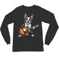 Boston Terrier Playing Guitar Boston Terrier Unisex Long Sleeve T-Shirt, trending gift