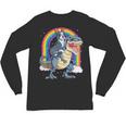 Boston Terrier Riding Dinosaur T-Rex Boys Kids Rainbow Unisex Long Sleeve T-Shirt, trending gift