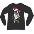 Boston Terrier Santa Christmas Lights Xmas Dog Lover Men Women Kids Unisex Long Sleeve T-Shirt, trending gift