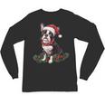 Cute Boston Terrier Dog Christmas Merry X-Mas Graphic Unisex Long Sleeve T-Shirt, trending gift