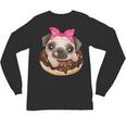 Cute Pug Shirt Donut Girls Dog Unisex Long Sleeve T-Shirt, trending gift
