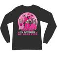 Ghost And Witch Boston Terrier Dog In October We Wear Pink Unisex Long Sleeve T-Shirt, trending gift