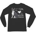 Just A Girl Who Loves Her Boston Terrier Puppy Love Unisex Long Sleeve T-Shirt, trending gift