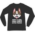 Just a Girl Who Loves Boston Terriers Unisex Long Sleeve T-Shirt, trending gift