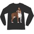 Red Boston Terrier Dog Unisex Long Sleeve T-Shirt, trending gift